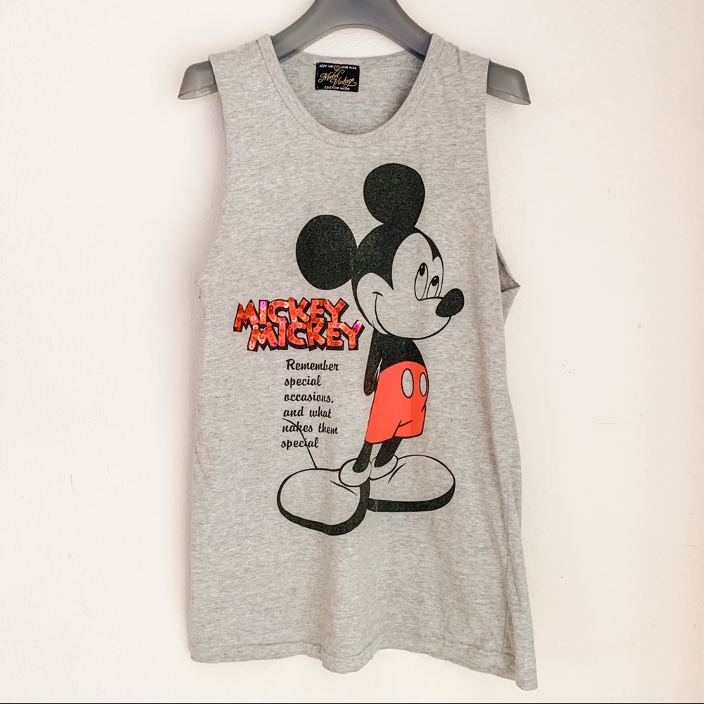 Vintage Mickey Mouse Sequined Tank Top. Size S/M